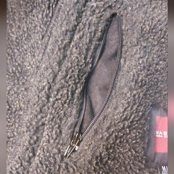 Streetwear Aviator Jacket Black Sherpa Lined Vintage Bomber - Picture 6 of 12